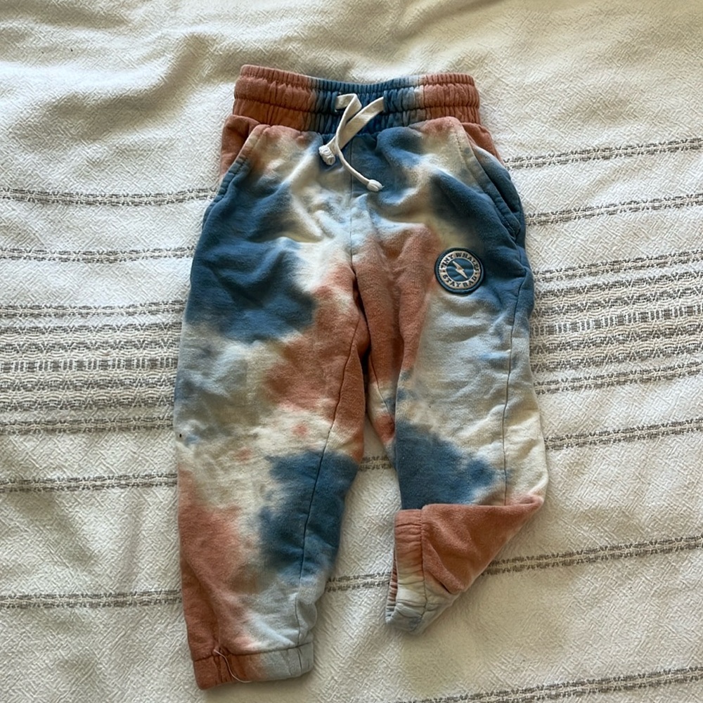 Tiny whales tie dye sweatpants